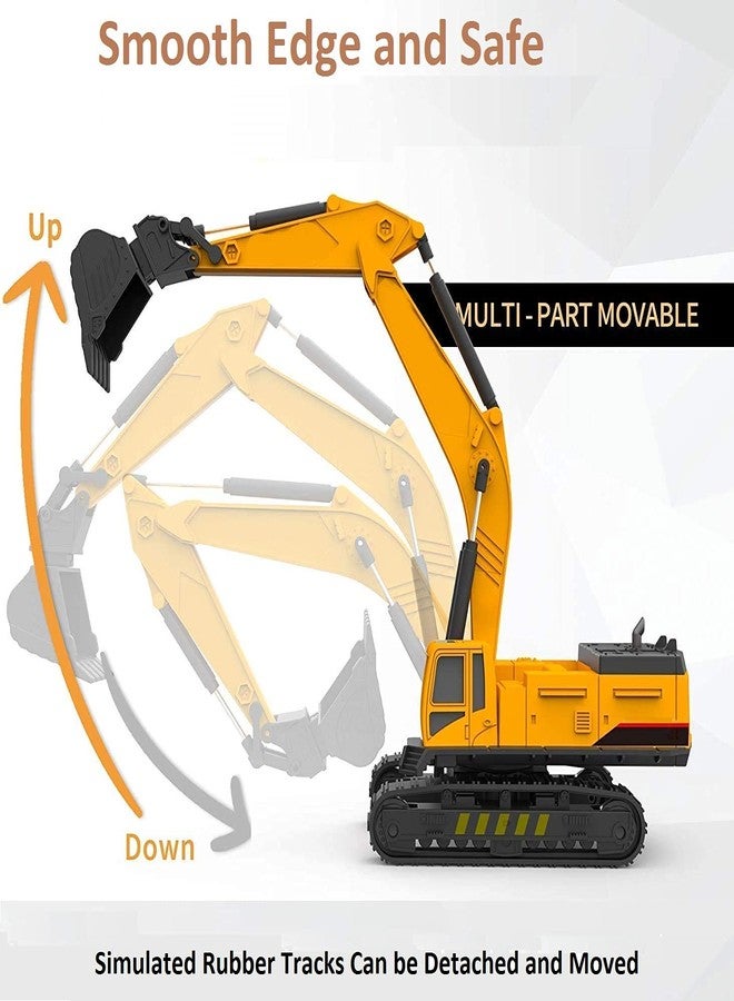 SHIPEASE شاحنة حفارة هندسية إنشائية تعمل بالاحتكاك من SHIPEASE مزودة بمخلب متحرك، ألعاب شاحنات حفر للأطفال من الأولاد والبنات، لعبة رافعة طويلة غير قابلة للكسر، مركبات سحب للخلف (متعددة الألوان). - Image 4